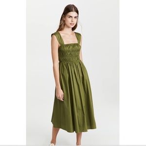 STAUD Ida Dress - Color Olive - Size Medium - NWT
